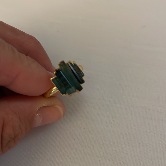 - Estate Jewelry Raw tourmaline ring - Picture 5 of 12